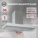 Вытяжка пристенная MBS MARANTA 190 WHITE GLASS