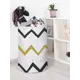 Корзина для хранения Joyarty Зигзаговая строгость 40x60x40 см войлок цвет черный/желтый