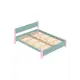 Кровать Solarius Мишка орто основание 130 x 80 x 210 см дерево цвет тиффани;розовый