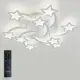 Люстра потолочная светодиодная Natali Kovaltseva LED LAMPS 81225 с пультом управления 30 м² смена от теплого белого до холодного белого цвет белый