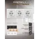Розетка встраиваемая с рамкой Arte milano SET06-3-40-1x3.silver с заземлением и шторками цвет серебро