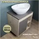 Комплект тумба под раковину Teymi Nura 60 дуб эврика/графит матовый и раковина Lori 60 F03463