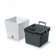 Кашпо Furu square low Prosperplast d 24 см 23.5 см 10 л полипропилен белый без автополива