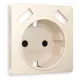 Накладка для розетки с заземлением со шторками 2USB A+A Ambrella volt Alfa AP3090 цвет бежевый глянец