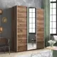 Шкаф-купе Мебельная компания е1 550617 230x180х57 см 10 полок лдсп цвет крафт табачный