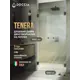 Душевая дверь Doccia GLASS101dvpt/SA/6BL 101см эффект стекла матовый распашной