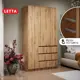 Шкаф распашной Letta 105x199x47 см ЛДСП цвет дуб крафт золотой