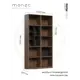 Стеллаж с секциями Monze 100x200x25 см