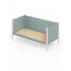 Кровать Solarius Тахта сплошное основание 100 x 101 x 200 см дерево цвет тиффани;розовый