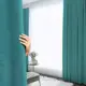 Комплект штор на шторной ленте Юмарт 270x300 см цвет бирюзовый, морская волна