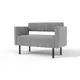 Диван Salon tron Rain divan_rain_02 116x82x51 см велюр цвет серый