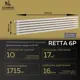 Радиатор трубчатый Guardo Retta 6P 450/90 10 секций боковое подключение сталь белый