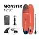 Сапборд Aqua marina Monster sky glider ПВХ 336x84 см Красный