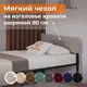 Тканевый чехол для металлической кровати Домаклево Лофт 80 см велюр цвет кремовый
