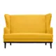 Диван прямой Диван не мебель Вегас id000109-MaseratiYellow 145x90x92 см велюр цвет желтый