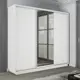Шкаф-купе Мебельная Компания Е1 3 дверный 240x180x45 см зеркало 9 полок ЛДСП цвет белый 45emt1_180240_b
