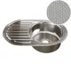 Мойка для кухни врезная с коландером Tropfberg 58532305 50x77 см глубина чаши 18 см нержавеющая сталь цвет серый