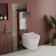 Комплект BAUEDGE E458103-BK0001-HQ-E00113 6 в 1: инсталляция IDEAL, унитаз безободковый Nimb Hurricane, быстросъемное микролифт, кнопка Round, хром