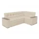 Диван кухонный Бонмебель Квазар 4 208 x 82 x 135 см цвет дуб сонома трюфель / бежевый, экокожа