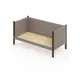 Кровать Solarius Тахта сплошное основание 110 x 101 x 200 см дерево цвет мокко мусс;венге