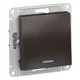 Выключатель встраиваемый Systeme electric AtlasDesign ATN000613 1 клавиша с подсветкой цвет коричневый 2 шт.