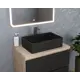 Раковина для ванной Bauedge Hotel Luxe 50 накладная на столешницу кварцевая черный металлик