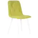 Комплект кухонных стульев 4 шт Dobrin Chilly rombo a006 46x46x55 см велюр цвет лайм/белый