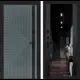 Входная дверь Labirintdoors Кредор левый 205x88см цвет серо-зеленый с патиной/черный кварц с зеркалом ФЛЗ-1