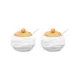 Банка для сыпучих продуктов Elan gallery Айсберг волны 0.25 л фарфор цвет коричневый, белый 2 шт