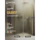 Душевой уголок Doccia GLASS90ypt/SA/3GOLD угол 90x90см золото профиль эффект стекла матовый