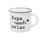 Кружка 400 мл Elan Gallery Papa needs relax фарфор цвет черный/белый