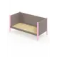 Кровать Solarius Тахта сплошное основание 90 x 101 x 190 см дерево цвет мокко мусс;розовый