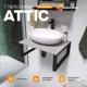 Столешница в ванную Moduleasy Ц0000038962 60x48.2см МДФ цвет серый/серебристый