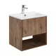 Тумба с раковиной для ванной AQUATON 1A2883V4A4DW0 Форм 60 дуб веллингтон, раковина Элина 60