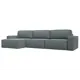 Диван Лига диванов Прага 357x88x170 см рогожка цвет серый