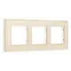 Рамка для розеток и выключателей Ambrella volt Alfa Arctic AF580303 3 поста цвет бежевый