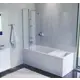Ширма на ванну Am.pm Jump W72BS-D3W5-140CT 80x140 поворотная с неподвижным элементом