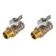Кран шаровой с американкой прямой СТМ CWAFM001K02 DN25 PN25 1" НР-ВР латунь ручка бабочка