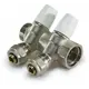 Коллектор регулирующий Tim MR135N-3/4-C-2 3/4"x3/4" евроконус 2 выхода латунь