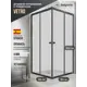 Душевой уголок Belgranio Vetro Br0000057853 квадрат с поддоном 80x80см профиль черный эффект стекла прозрачный
