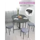 Кухонный стол овальный Laksi Стол обеденный 86x130 см ЛДСП цвет черный