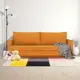Диван раскладной Cityhd Прямой диван 212x73x74 см велюр цвет оранжевый