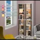 Стеллаж с полками Мэрдэс СУ(ш2в2)+4ФС 96x216x34 см нагрузка до 30 кг ЛДСП цвет белый/шамони