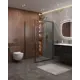 Душевой уголок Cezares MOLVENO прямоугольник 120x90см никелированный профиль эффект стекла прозрачный