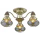 Люстра на штанге Velante 306 Ve_306-507-03 3 лампы 9 м² цвет бронза/дуб/янтарный