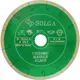Диск алмазный по керамике Solga Diamant 20000180 сплошной 180x25.4x1.6 мм