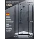 Душевой уголок Belgranio Flavio Br0000059782 ассиметричный с поддоном 90x90см профиль черный эффект стекла прозрачный