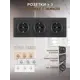 Розетка встраиваемая с рамкой Arte milano SET06-3-40-1x3.black с заземлением и шторками цвет черный