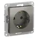 Розетка встраиваемая Systeme electric Серия отсутствует ATN000945 с заземлением цвет серый