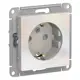 Силовая розетка встраиваемая Systeme electric AtlasDesign ATN000445 с заземлением цвет белый